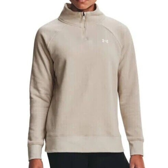 Under Armour Quarter-Zip Training Top Beige Women’s Size Small NWT - Picture 1 of 4